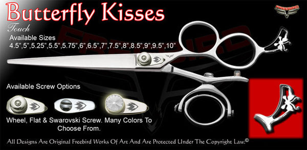 Butterfly Kisses 3 Hole Double V Swivel Touch Grooming Shears