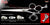 Fish 3 Hole Double V Swivel Touch Grooming Shears