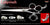 Labyrinth 3 Hole Double V Swivel Touch Grooming Shears