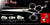 Lady Bug 3 Hole Double V Swivel Touch Grooming Shears